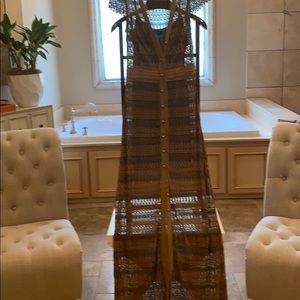 Badgley Mischka size S hipster black tie dress!